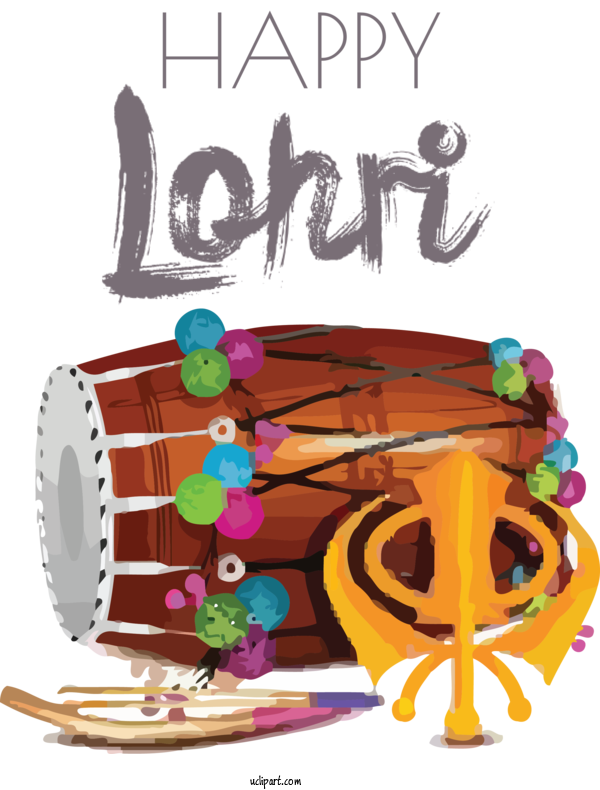 Free Holidays Percussion Hand Drum Drum For Lohri Clipart Transparent Background