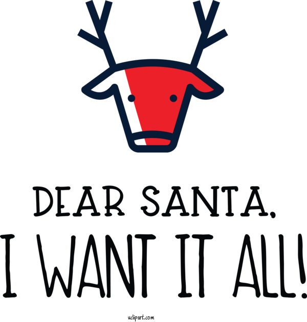 Free Cartoon Reindeer Logo Design For Santa Clipart Transparent Background