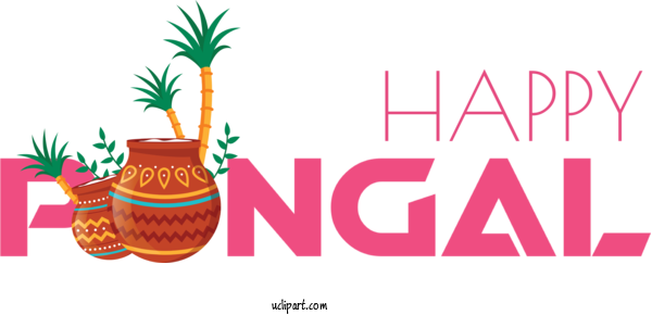Free Holidays Logo Flower Design For Pongal Clipart Transparent Background