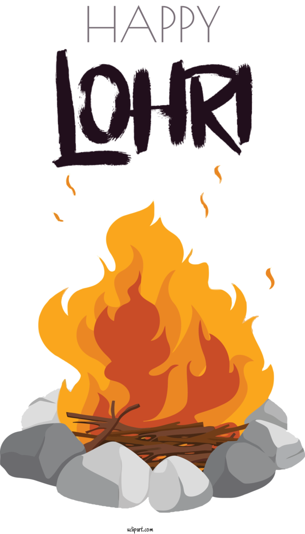 Free Holidays Campfire Cartoon Bonfire For Lohri Clipart Transparent Background