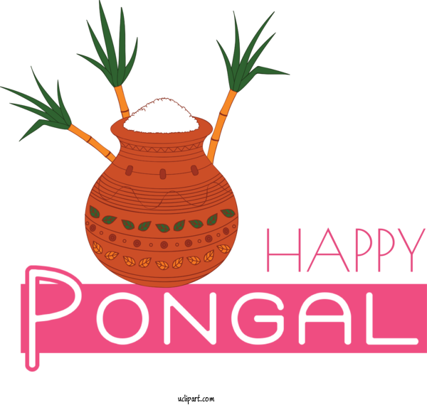 Free Holidays Pongal Vector For Pongal Clipart Transparent Background