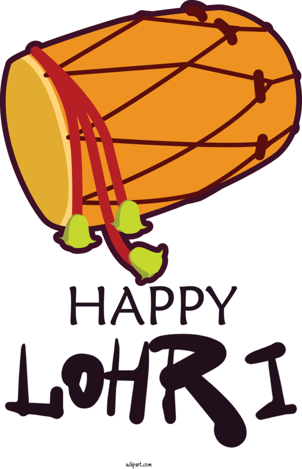 Free Holidays Hand Drum Cartoon Drum For Lohri Clipart Transparent Background