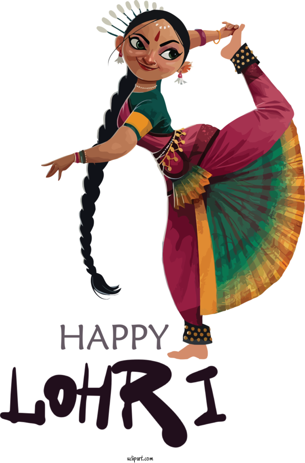 Free Holidays Lohri Cartoon Performing Arts For Lohri Clipart Transparent Background