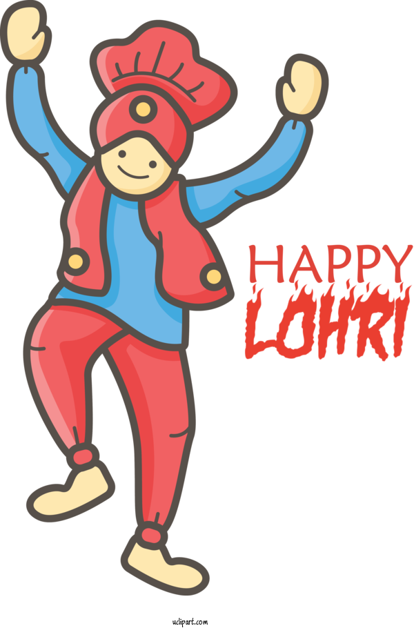 Free Holidays Design Cartoon Lohri For Lohri Clipart Transparent Background