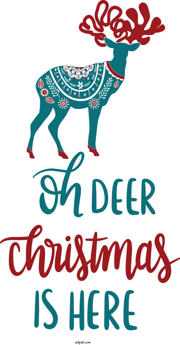 Free Holidays Reindeer Design Meter For Christmas Clipart Transparent Background