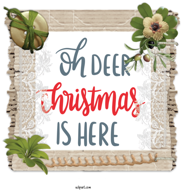 Free Holidays Corrugated Fiberboard Picture Frame Design For Christmas Clipart Transparent Background