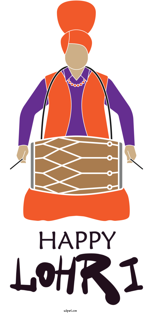 Free Holidays Drum Line Art Drawing For Lohri Clipart Transparent Background
