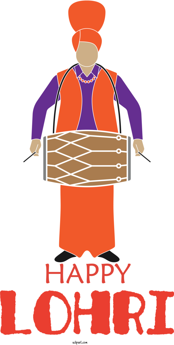 Free Holidays Drum Percussion Hand Drum For Lohri Clipart Transparent Background