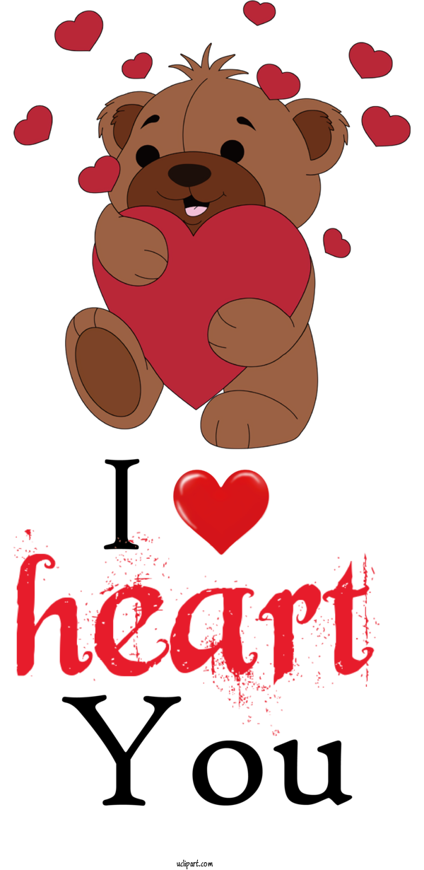 Free Holidays Design Poster Teddy Bear For Valentines Day Clipart Transparent Background