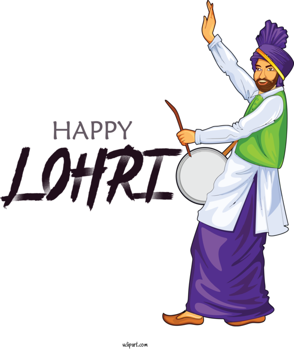 Free Holidays Bhangra Punjabi Language Dhol For Lohri Clipart Transparent Background
