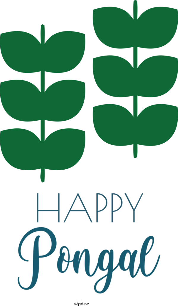 Free Holidays Leaf Plant Stem Design For Pongal Clipart Transparent Background