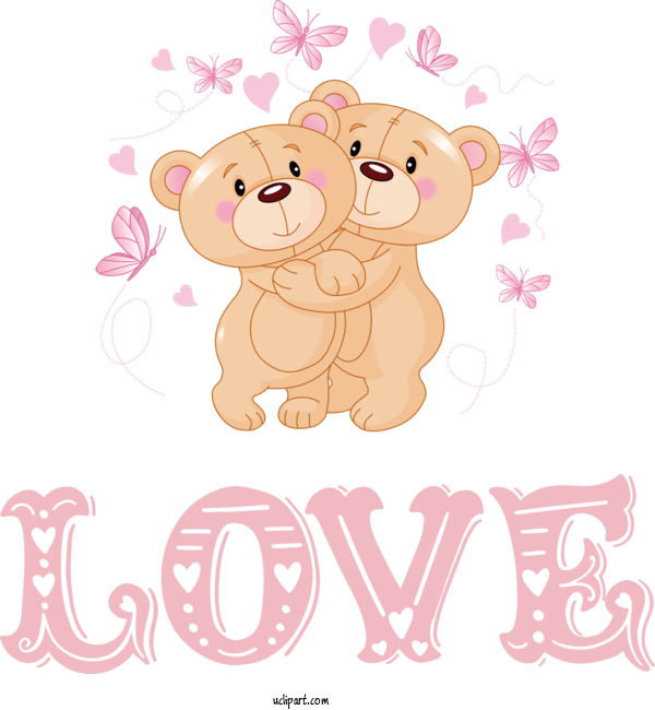 Free Holidays Teddy Bear Valentine's Day World For Valentines Day Clipart Transparent Background