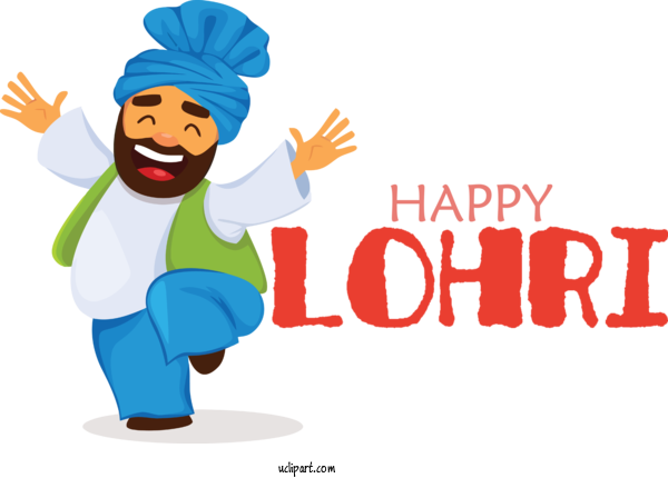 Free Holidays Bhangra Punjabi Culture Cartoon For Lohri Clipart Transparent Background