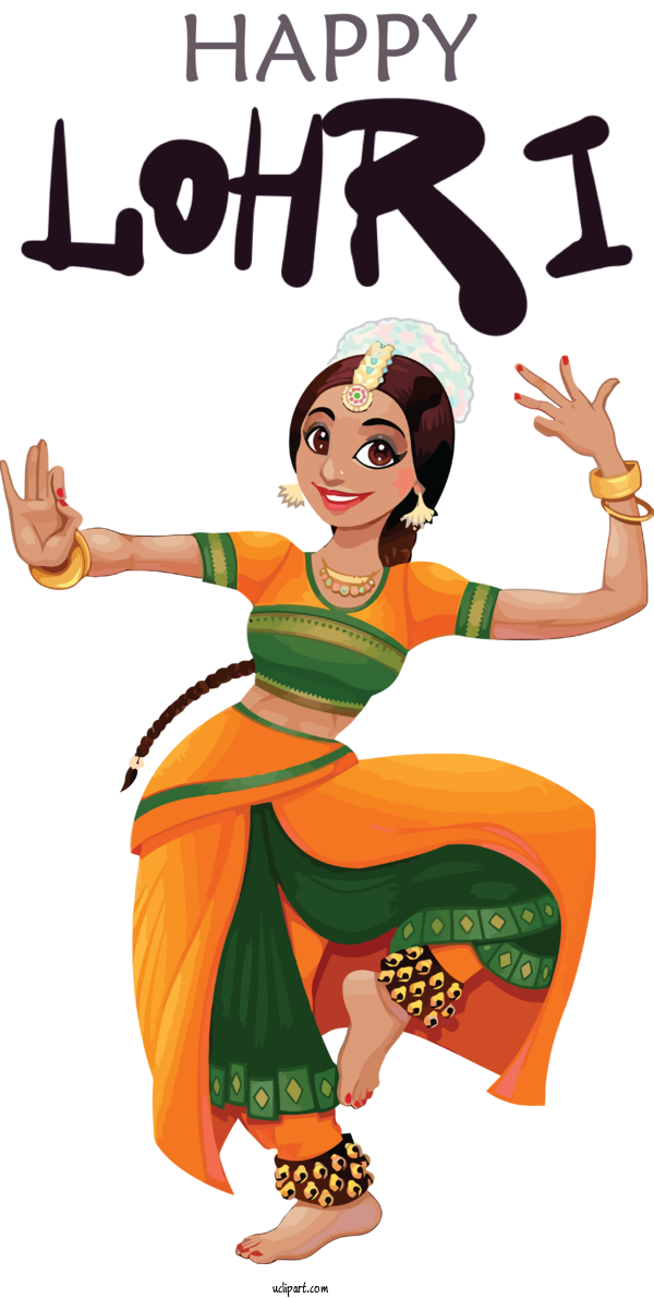 Free Holidays Dance In India Music Of India Indian Classical Dance For Lohri Clipart Transparent Background
