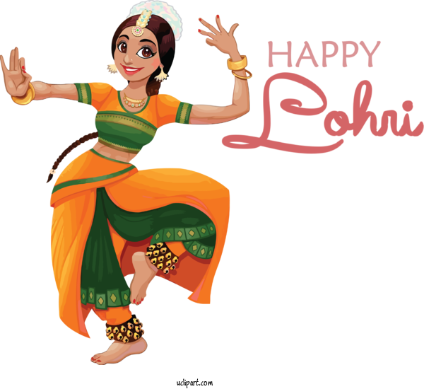 Free Holidays Dance In India Music Of India Folk Dance For Lohri Clipart Transparent Background