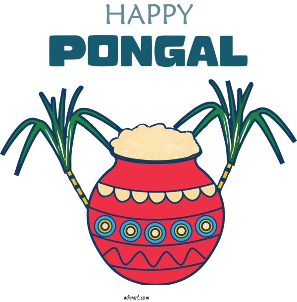 Free Holidays Design Pongal Tamil For Pongal Clipart Transparent Background