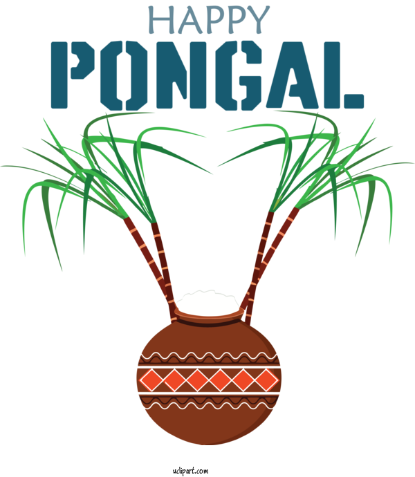 Free Holidays Pongal Festival Design For Pongal Clipart Transparent Background