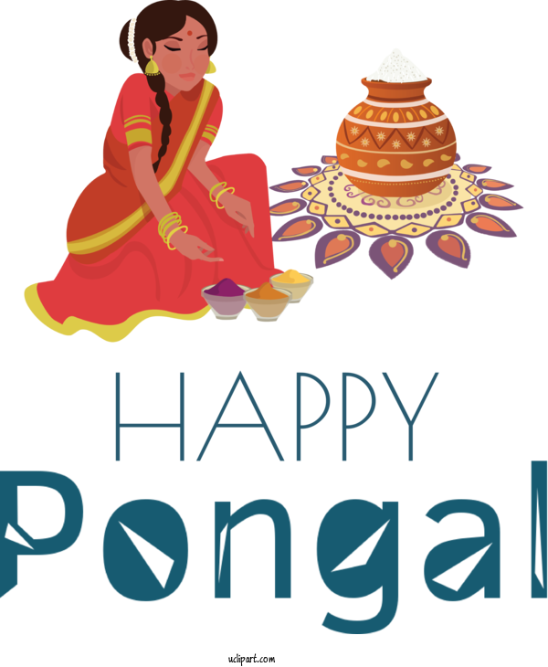 Free Holidays Pongal Makar Sankranti Tamil Cuisine For Pongal Clipart Transparent Background