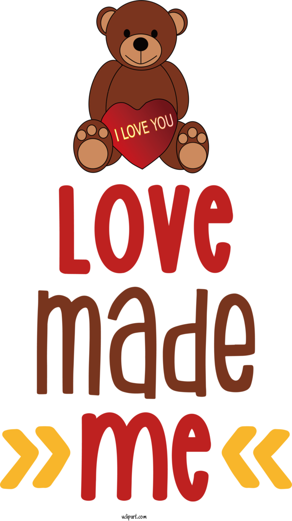 Free Holidays Logo Cartoon Teddy Bear For Valentines Day Clipart Transparent Background