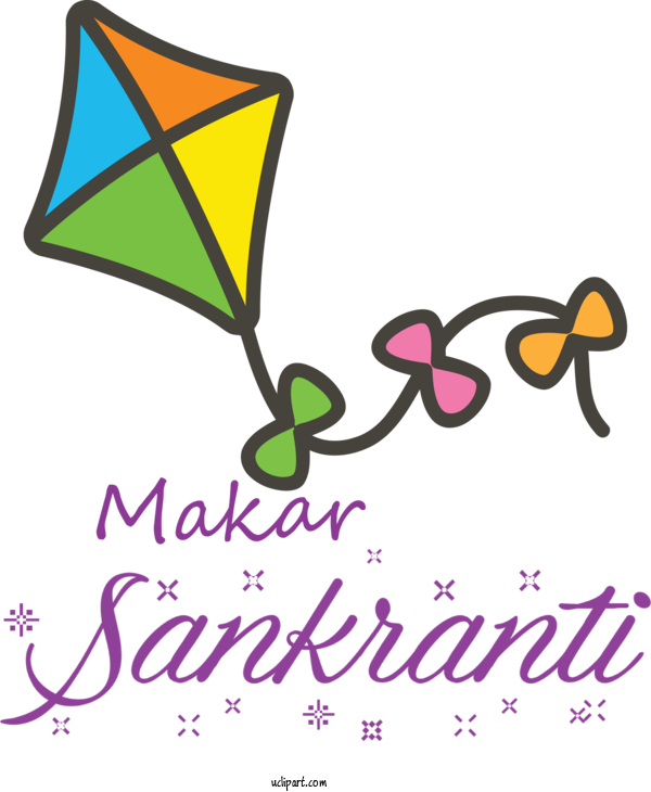Free Holidays Design Calligraphy Text For Makar Sankranti Clipart Transparent Background