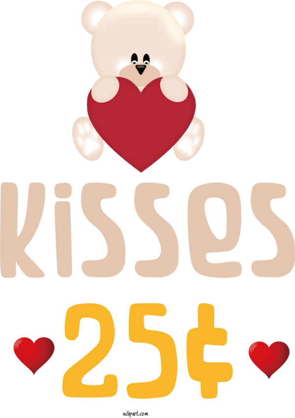 Free Holidays Logo Teddy Bear Valentine's Day For Valentines Day Clipart Transparent Background