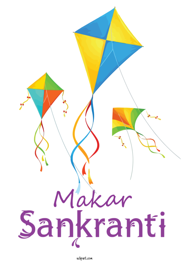 Free Holidays Logo Kite Paper For Makar Sankranti Clipart Transparent Background