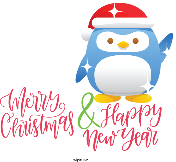 Free Holidays Birds Logo Character For Christmas Clipart Transparent Background
