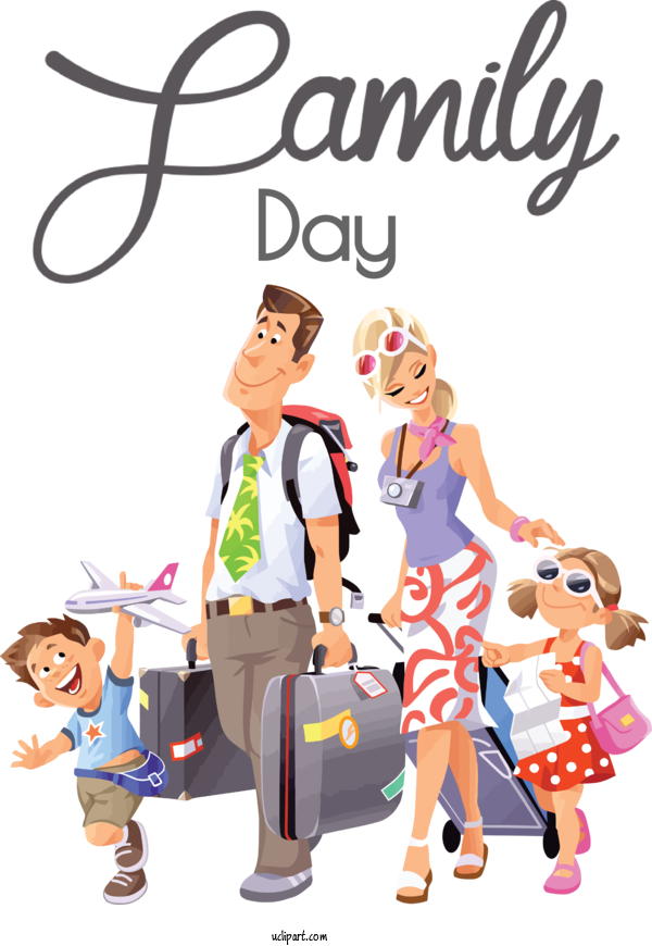 Free Holidays Vacation Travel Tourism For Family Day Clipart Transparent Background