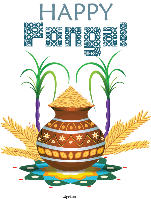 Free Holidays Pongal Pongal Tamil For Pongal Clipart Transparent Background