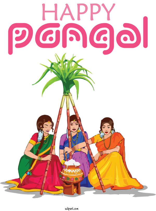 Free Holidays Pongal South India Festival For Pongal Clipart Transparent Background
