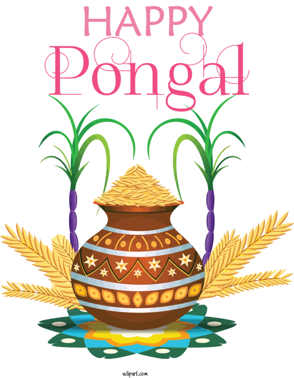 Free Holidays Design Line Art Flower For Pongal Clipart Transparent Background