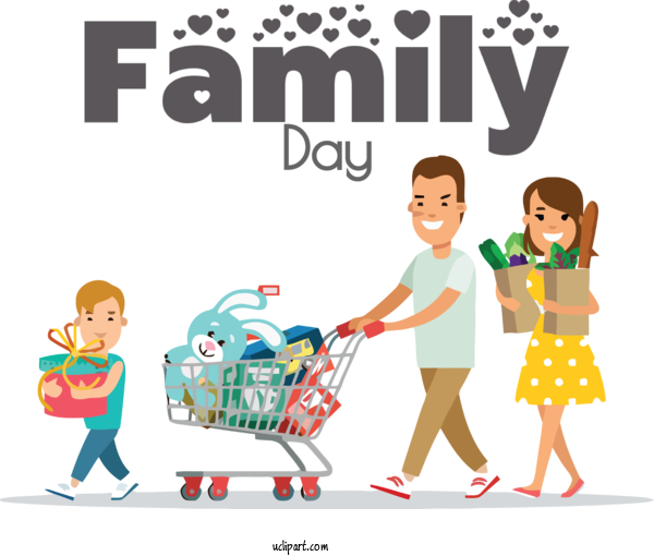 Free Holidays Family Shopping For Family Day Clipart Transparent Background