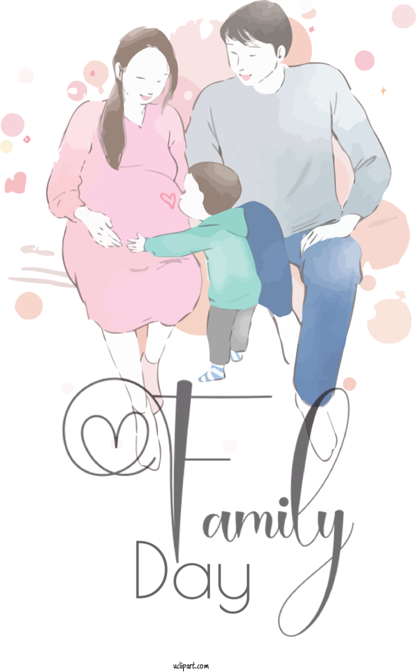 Free Holidays Design  Cartoon For Family Day Clipart Transparent Background
