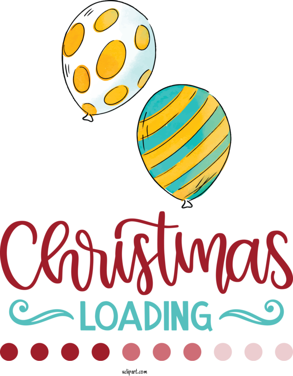 Free Holidays Balloon Line Meter For Christmas Clipart Transparent Background