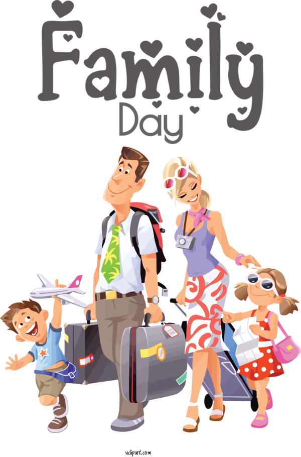 Free Holidays Travel Tourism Vacation For Family Day Clipart Transparent Background