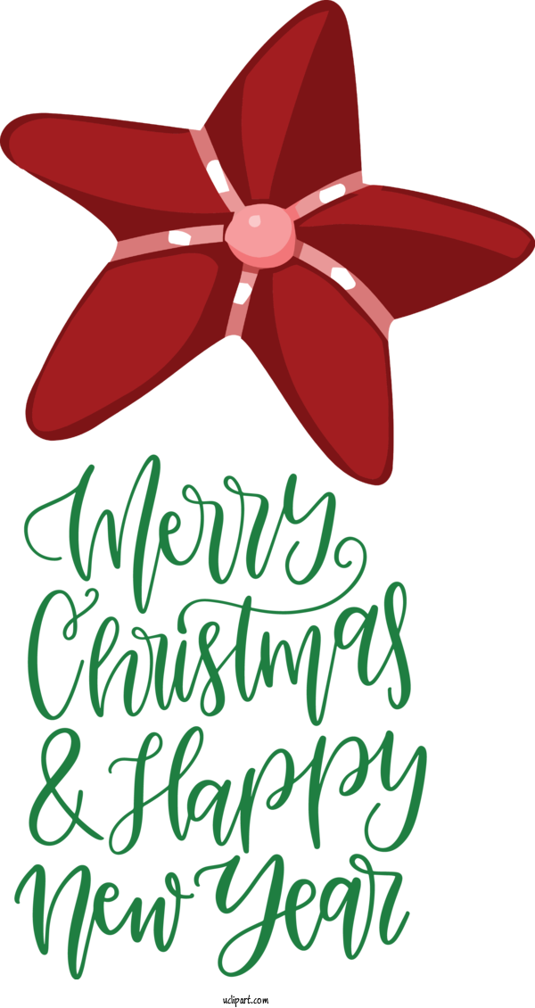 Free Holidays Cut Flowers Leaf Floral Design For Christmas Clipart Transparent Background