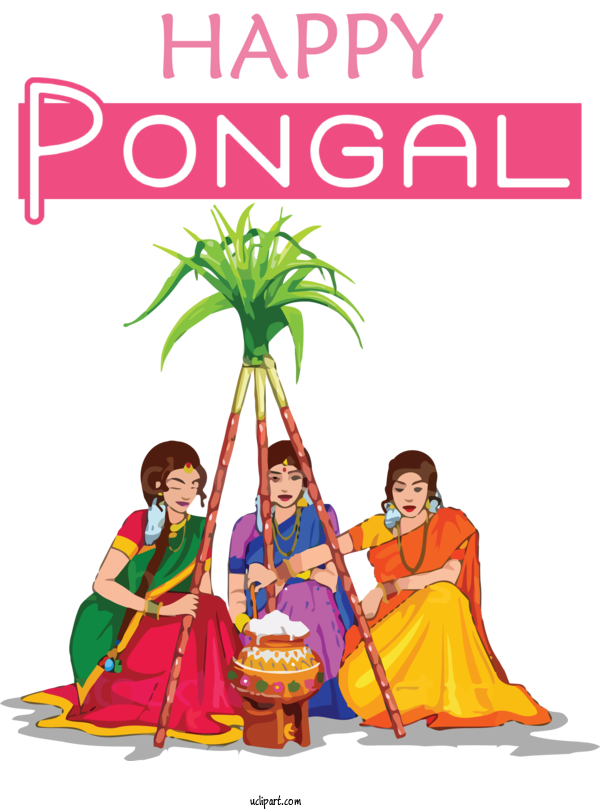 Free Holidays Pongal South India Pongal For Pongal Clipart Transparent Background