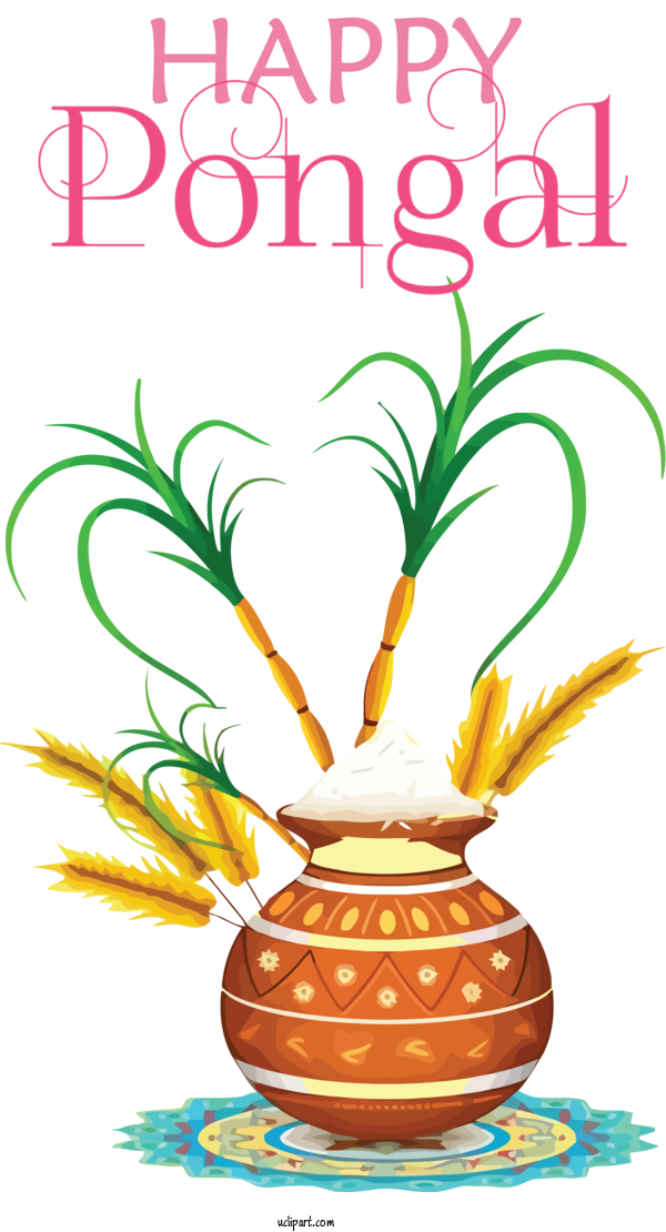 Free Holidays Pongal Makar Sankranti South India For Pongal Clipart Transparent Background