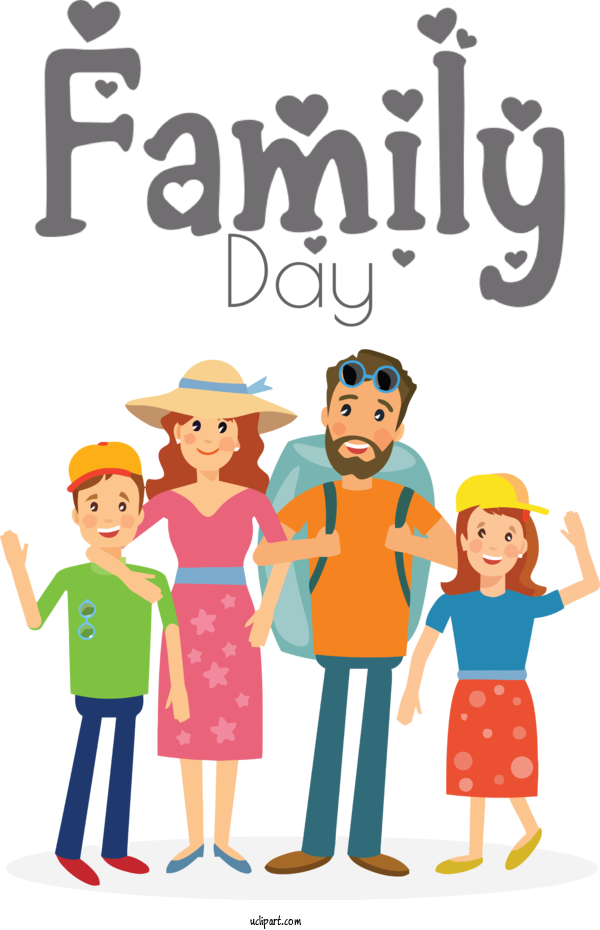 Free Holidays Family Happiness For Family Day Clipart Transparent Background