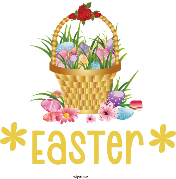 Free Holidays Easter Basket Easter Bunny Basket For Easter Clipart Transparent Background