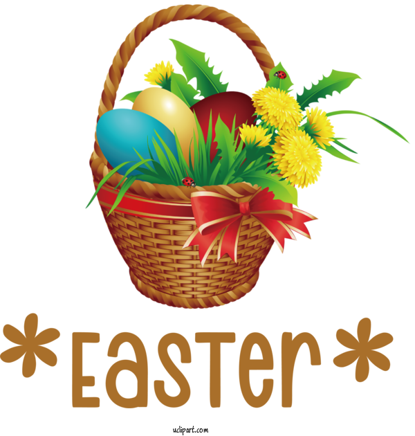 Free Holidays Easter Bunny Easter Basket Basket For Easter Clipart Transparent Background