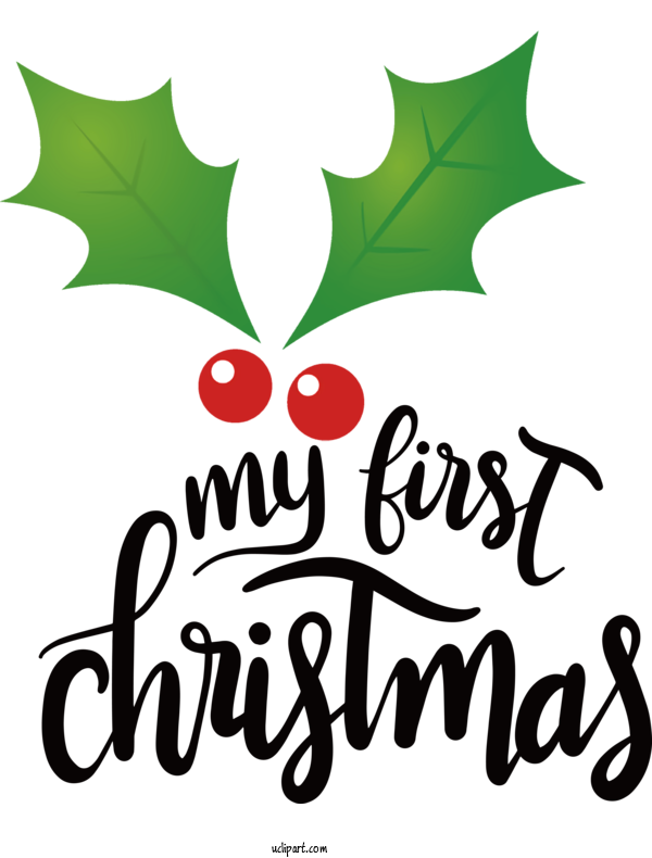 Free Holidays Logo Leaf Flower For Christmas Clipart Transparent Background