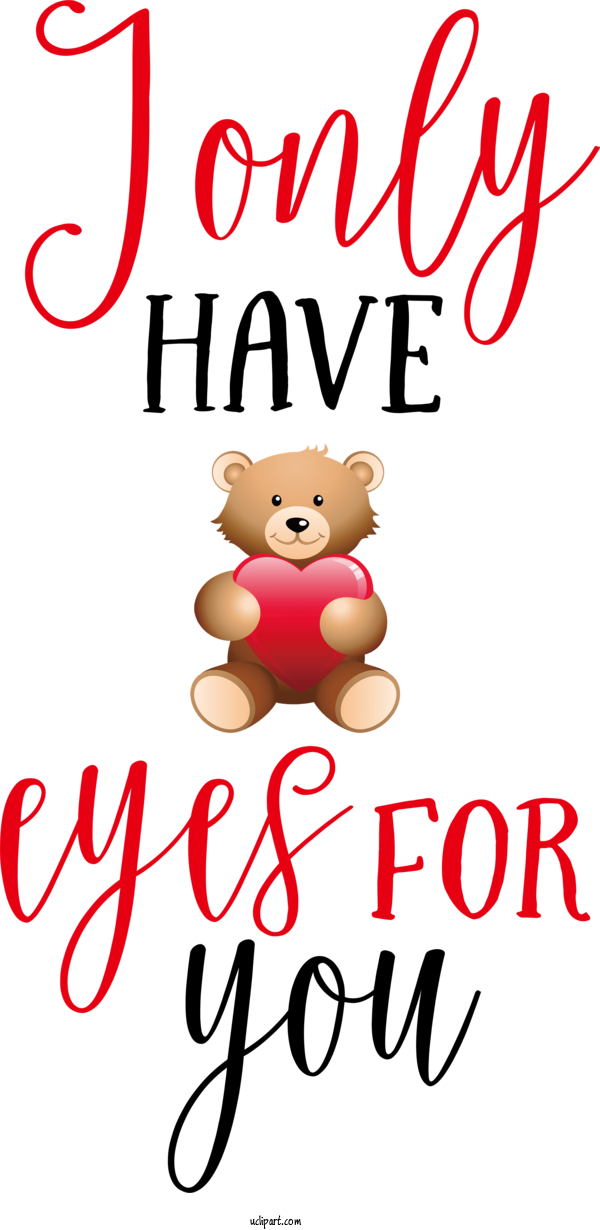 Free Holidays Cartoon Teddy Bear Valentine's Day For Valentines Day Clipart Transparent Background
