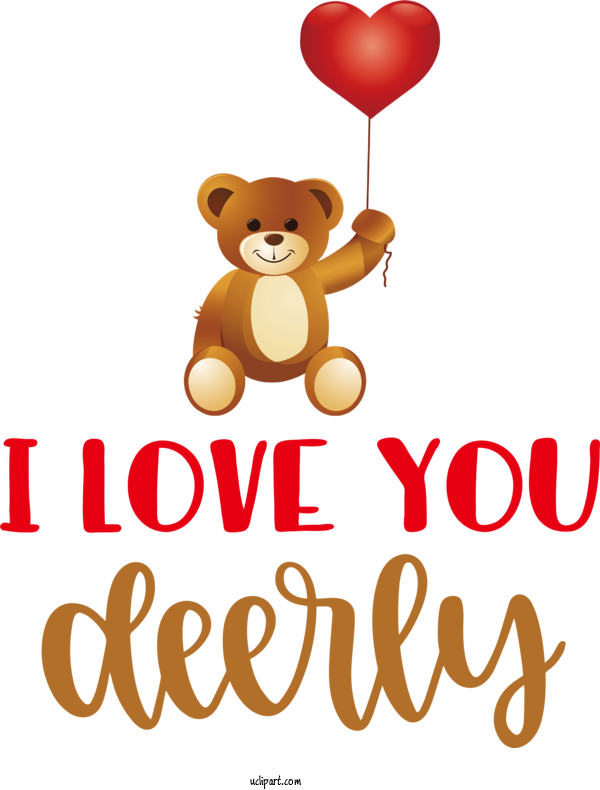 Free Holidays Teddy Bear Cartoon Logo For Valentines Day Clipart Transparent Background