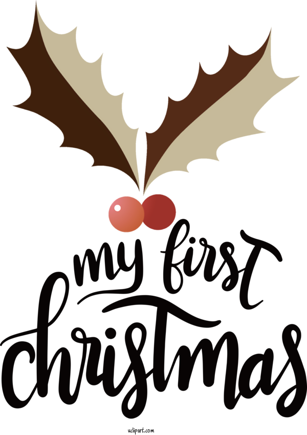 Free Holidays Logo Leaf Flower For Christmas Clipart Transparent Background