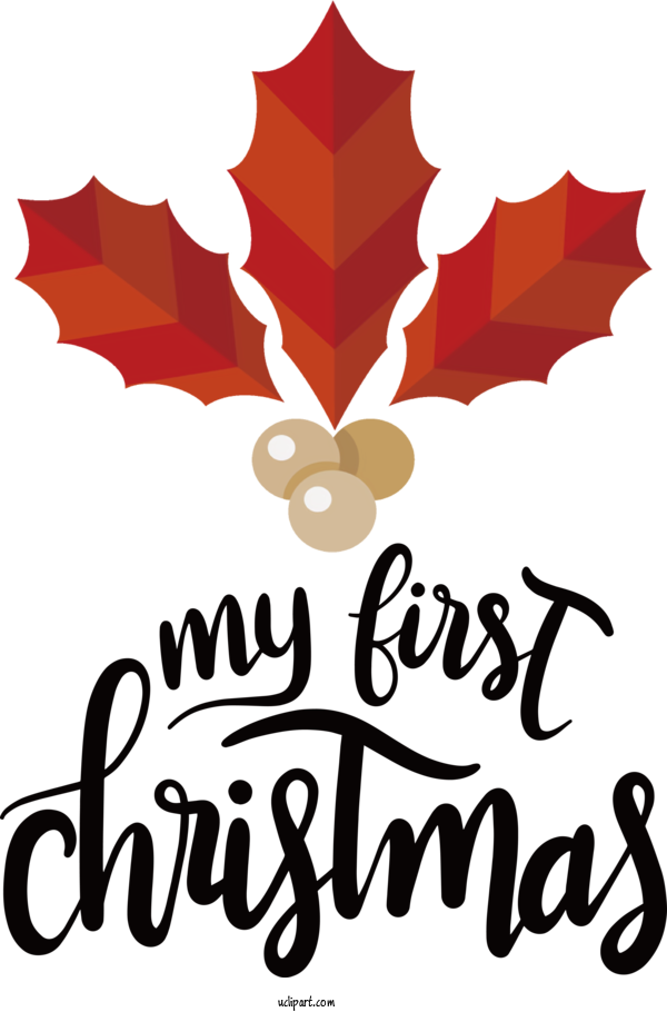 Free Holidays Logo Design Leaf For Christmas Clipart Transparent Background