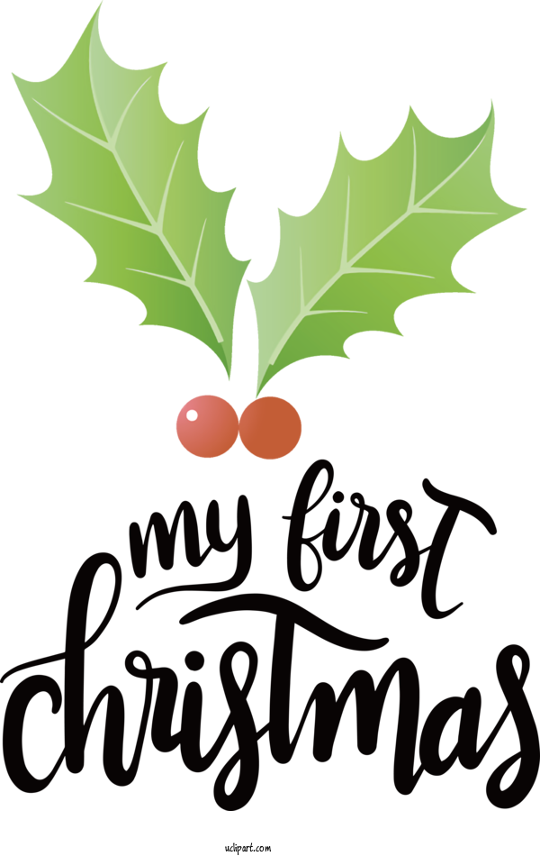 Free Holidays Logo Leaf M Tree For Christmas Clipart Transparent Background