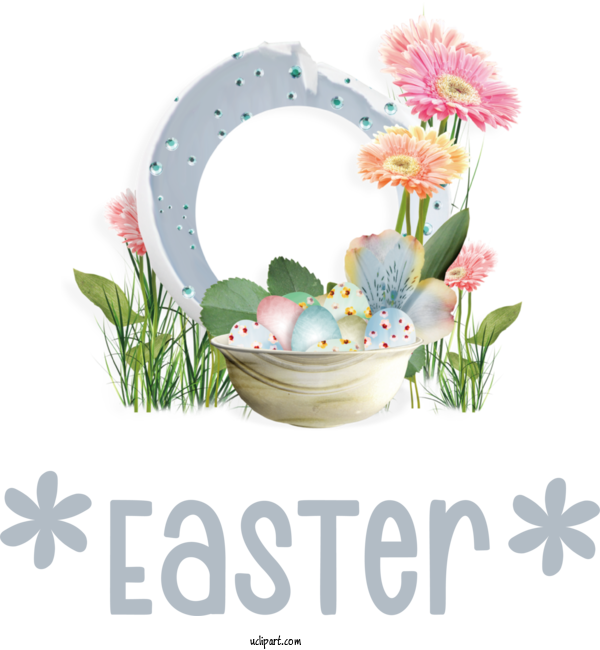 Free Holidays Easter Bunny Floral Design Flower For Easter Clipart Transparent Background