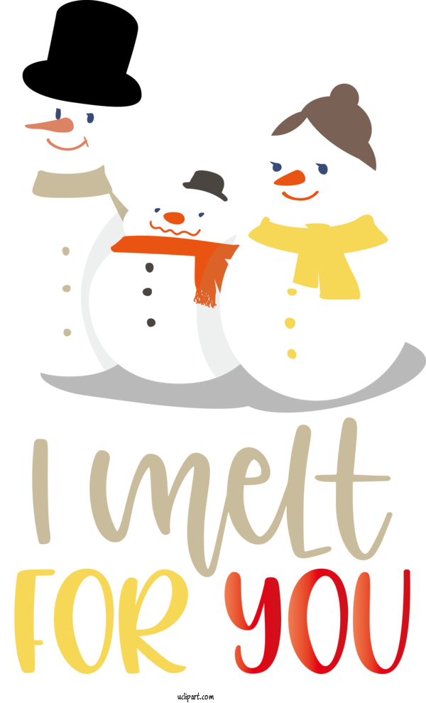 Free Nature Drawing Cartoon Snowman For Winter Clipart Transparent Background