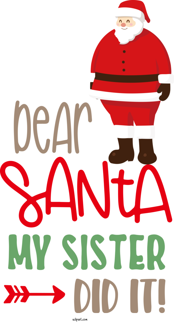 Free Holidays Christmas Day Logo Santa Claus M For Christmas Clipart Transparent Background